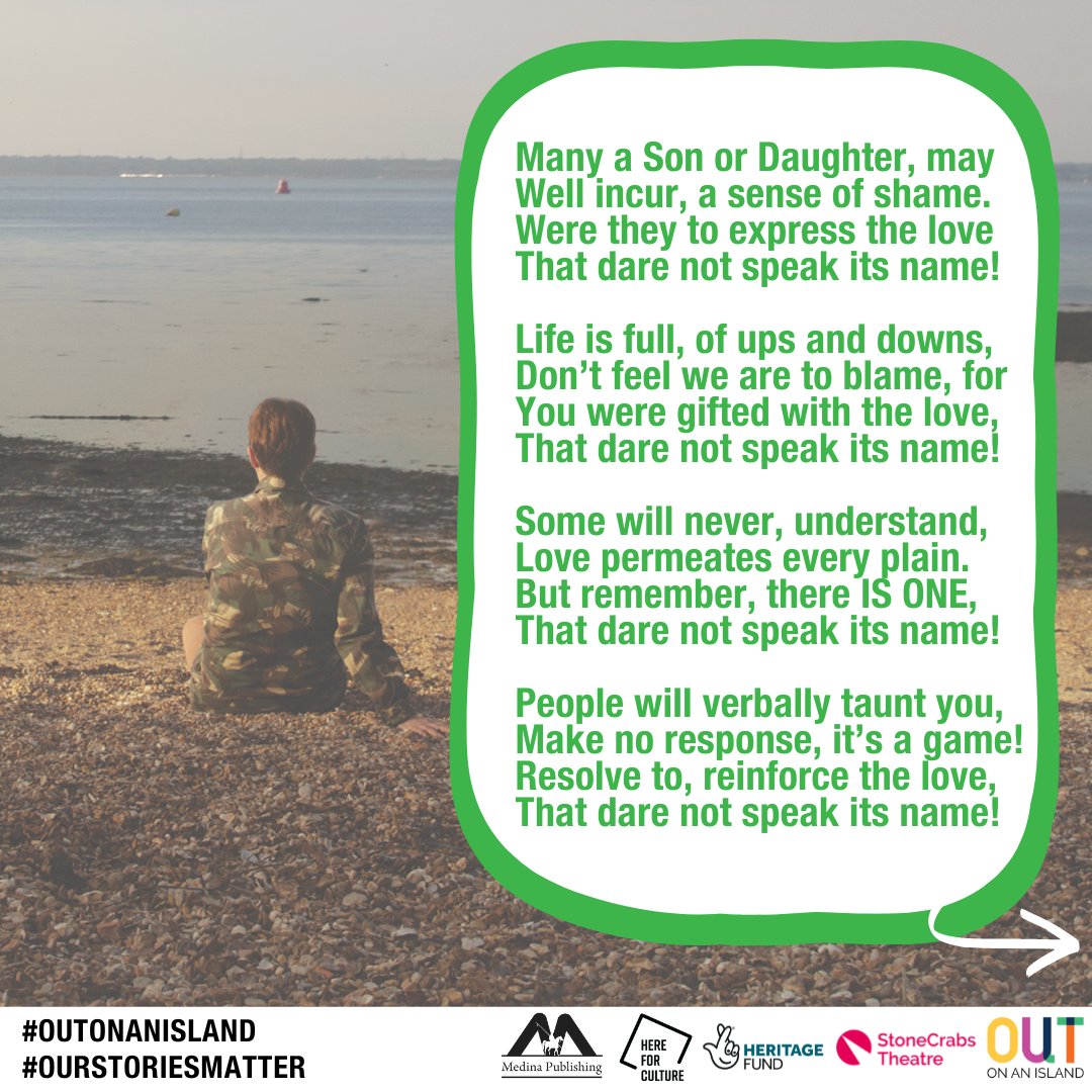 OutOnAnIslandIW's tweet photo. In celebration of #WorldPoetryDay, we want to share #IsleOfWight poet Peter Woodnutt's poem 'Silent Love', which is featured in our book #OutOnAnIsland.
#OurStoriesMatter #LGBTQ #IOW #LGBTQPoetry #LGBTQPoets https://t.co/K3xzsjQDrk
