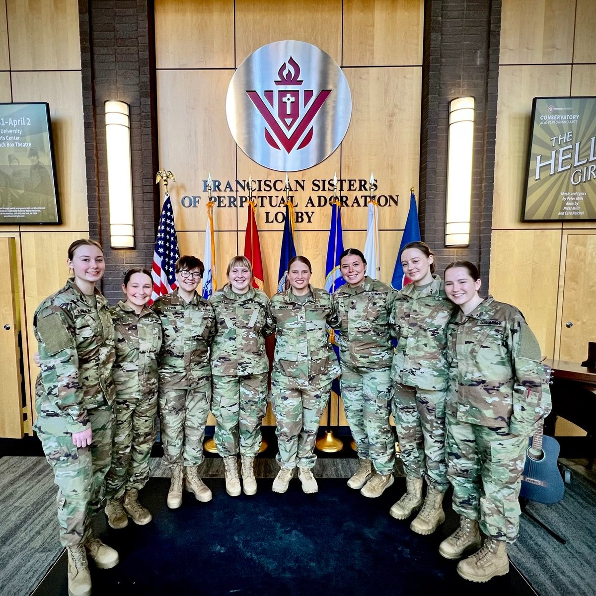 Yesterday, Viterbo University hosted a Women's Military History event where Lt. Col. Mindy Mingerink and Command Sgt. Maj. Terri Vollrath, the only female maneuver command team in the #WisconsinNationalGuard provided remarks. #WomensHistoryMonth