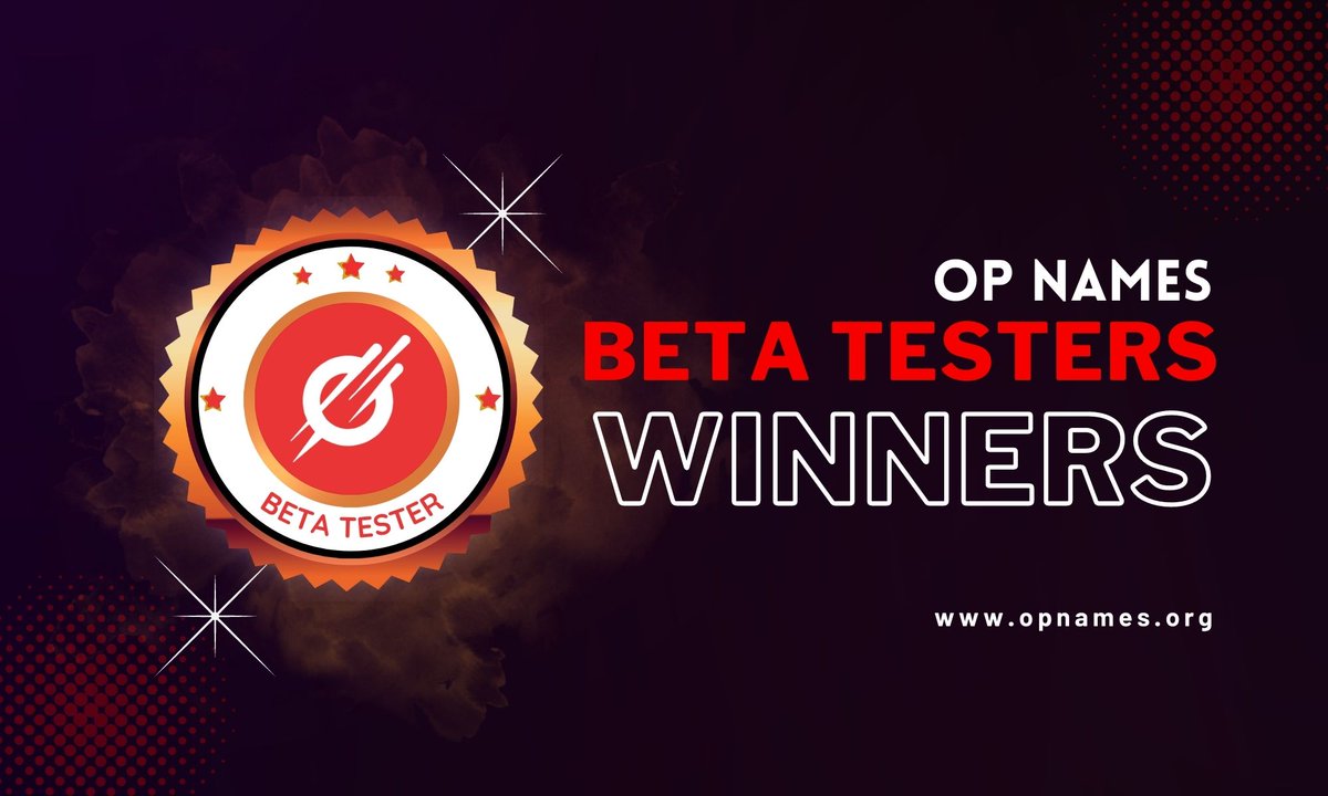 Hey #ONS~Fans

We're happy to announce that our Beta Tester Airdrop campaign has released the winner list

info: cdn.discordapp.com/attachments/10…

#DID #OPNAMES #OPDomains #OP #ONS #Optimism