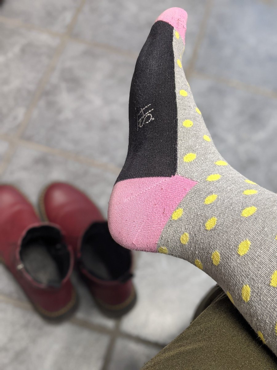 Lady__Didymus's tweet photo. You can still #rockyoursocks when you are at work. #worlddownsyndromeday #lotsofsocks #WithUsNotForUs @WindsorEssexCHC https://t.co/neiuB6YpZw