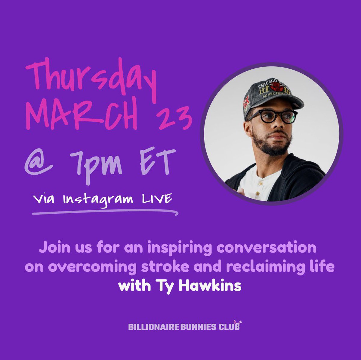 Tune in as we interview stroke survivor Ty Hawkins and his path on overcoming stroke and reclaiming life. 

via IG LIVE this Thursday night, March 23rd, at 7 p.m. ET! 

instagram.com/reel/CqDdNnIgz…

Set your reminders ⏰🐰🧡 #strokes #ESAtherapy #recovery #HealthTips
