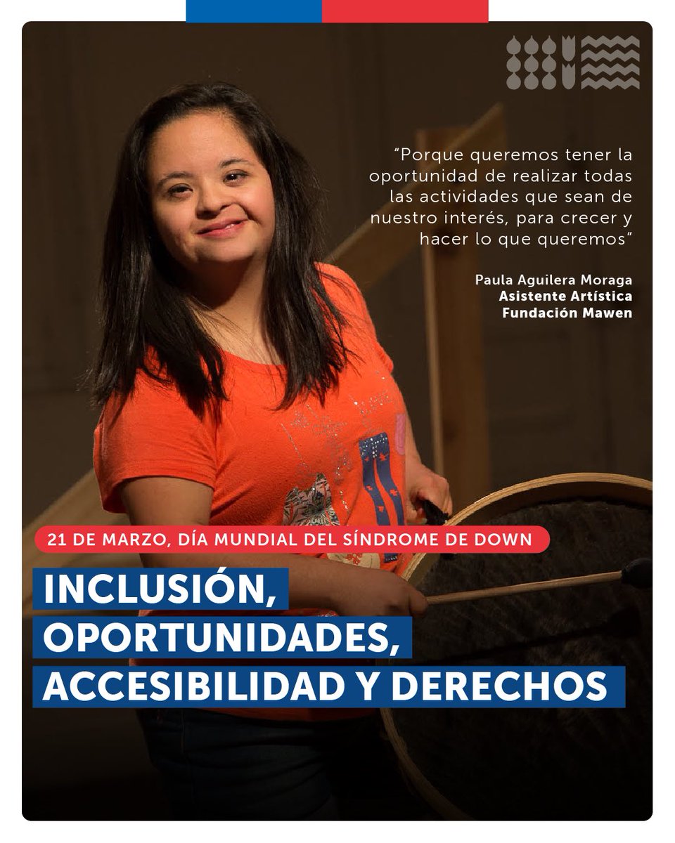 🤝 En el día #DíaMundialDelSíndromeDeDown junto a <a href="/senadis_gob/">Senadis Chile</a> valoramos la labor de las organizaciones, familiares y cuidadores que, en su trabajo diario promueven la inclusión, accesibilidad y protección de derechos de personas con #SíndromeDeDown

#ConNosotros #NoParaNosotros
