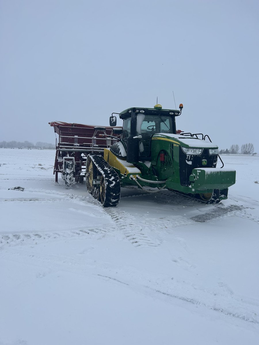 I don’t think the snow is ever going to stop I’m getting antsy to get the spuds in the ground #feedamerica #FarmLife