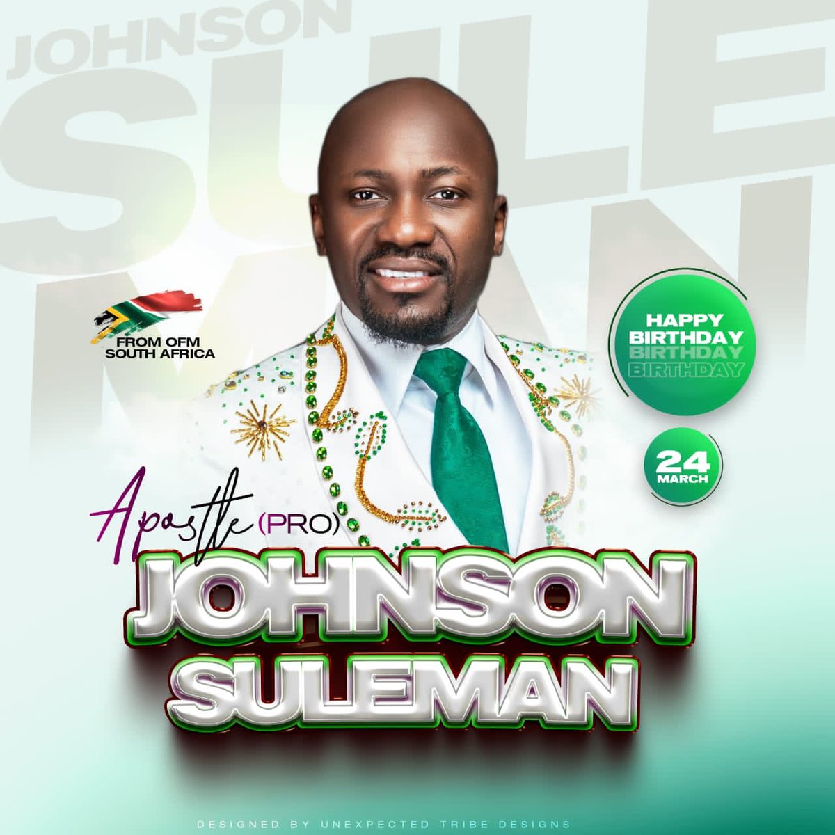 Happy Birthday His Excellency, The Restoration Apostle Johnson Suleman. Daddy you are the best! We love you sir!

#March24 #AJS2023
#TRA2023
#PaulAdogamhe
#ChristabelAdogamhe
#CelebrationTV
#OFMJHB