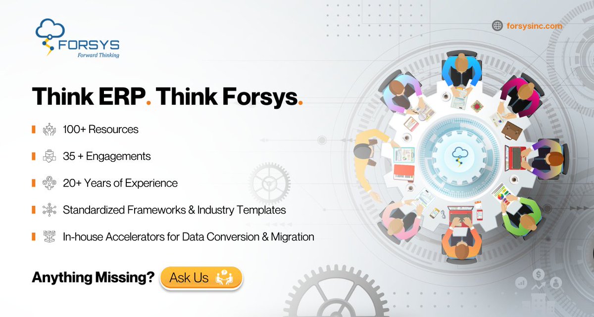 ForsysInc's tweet photo. Connect with Forsys for #oracle & #netsuite #erpsoftware #implementation services. Read our success stories & touch base with our experts.
https://t.co/vd4Nj3zB4U
https://t.co/BmCxQLmfXp
#ERP, #datamigration, #erpsolutions, #erpcloud, #fusioncloud, #automation, #integration https://t.co/VIZO5Bs10D