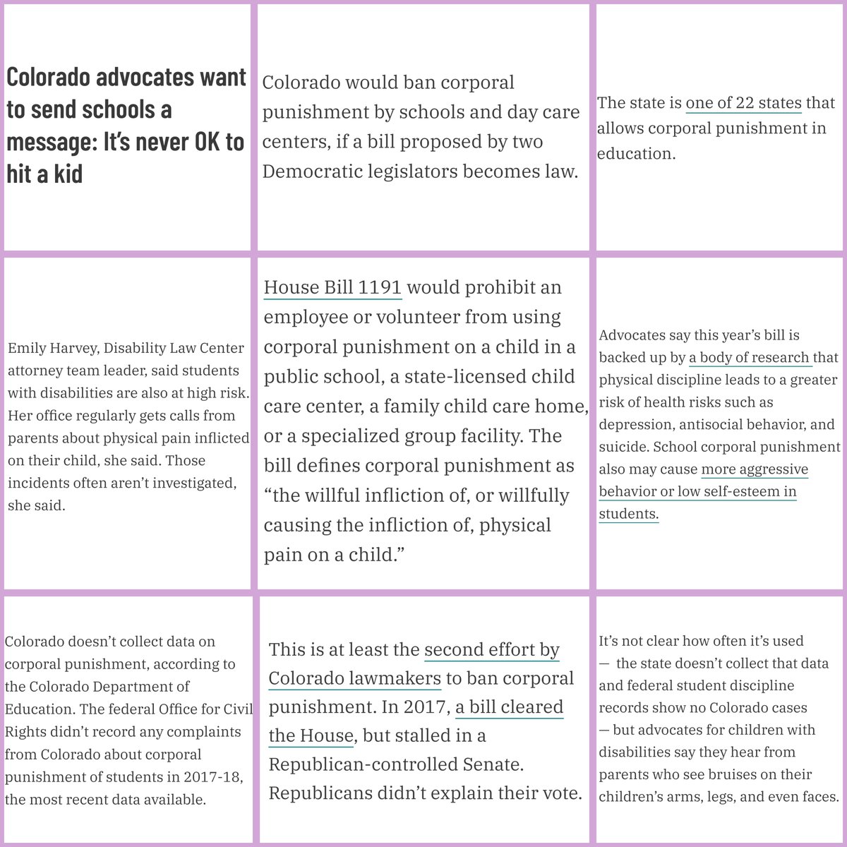 unsilenced_now's tweet image. Colorado needs House Bill 1191 to end corporal punishment in group facilities and schools. They are one of 22 states still perpetrating #PhysicalAbuse. 
#EndAbuse #HoldThemAccountable 

@megappelgate 
@JusticeForOurA2 
@ICARSBanRandS