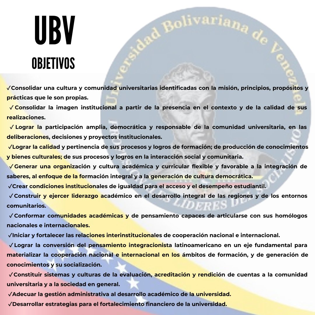 Conociendo un poco de la Universidad Bolivariana de Venezuela (UBV)
#MESUBV
#SomosUBV