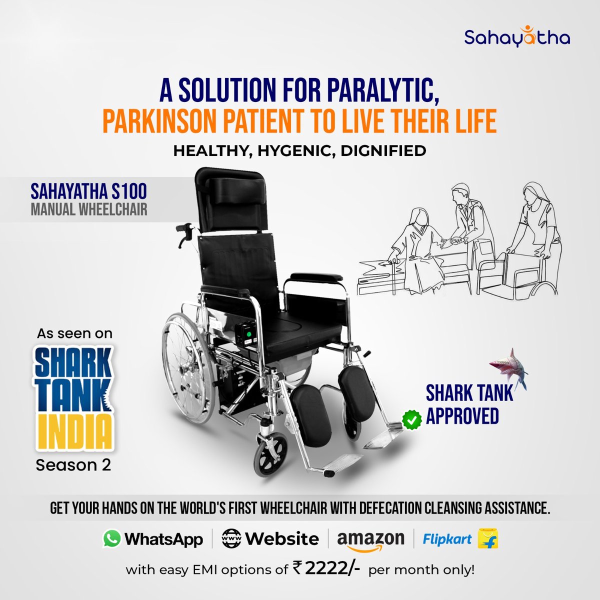 sahayathahealth's tweet photo. Revolutionize the lives of Paralytic and Parkinson patients with our innovative solution - the world's first wheelchair with defecation cleansing assistance.
#SanitationSolutions #HealthyLiving #InnovativeSolutions #HealthFirst #DefecationSolutions #CleanLiving #product https://t.co/XNMh6QHXDq