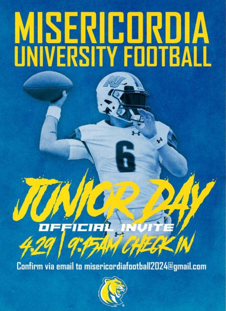 Jovan Goodwin (@jgoods9_) on Twitter photo I will be attending Misericordia Junior Day April 29th! Thank you for the invite <a href="/MUCougarsFB/">Misericordia University Football</a>!! I will be attending Misericordia Junior Day April 29th! Thank you for the invite <a href="/MUCougarsFB/">Misericordia University Football</a>!!