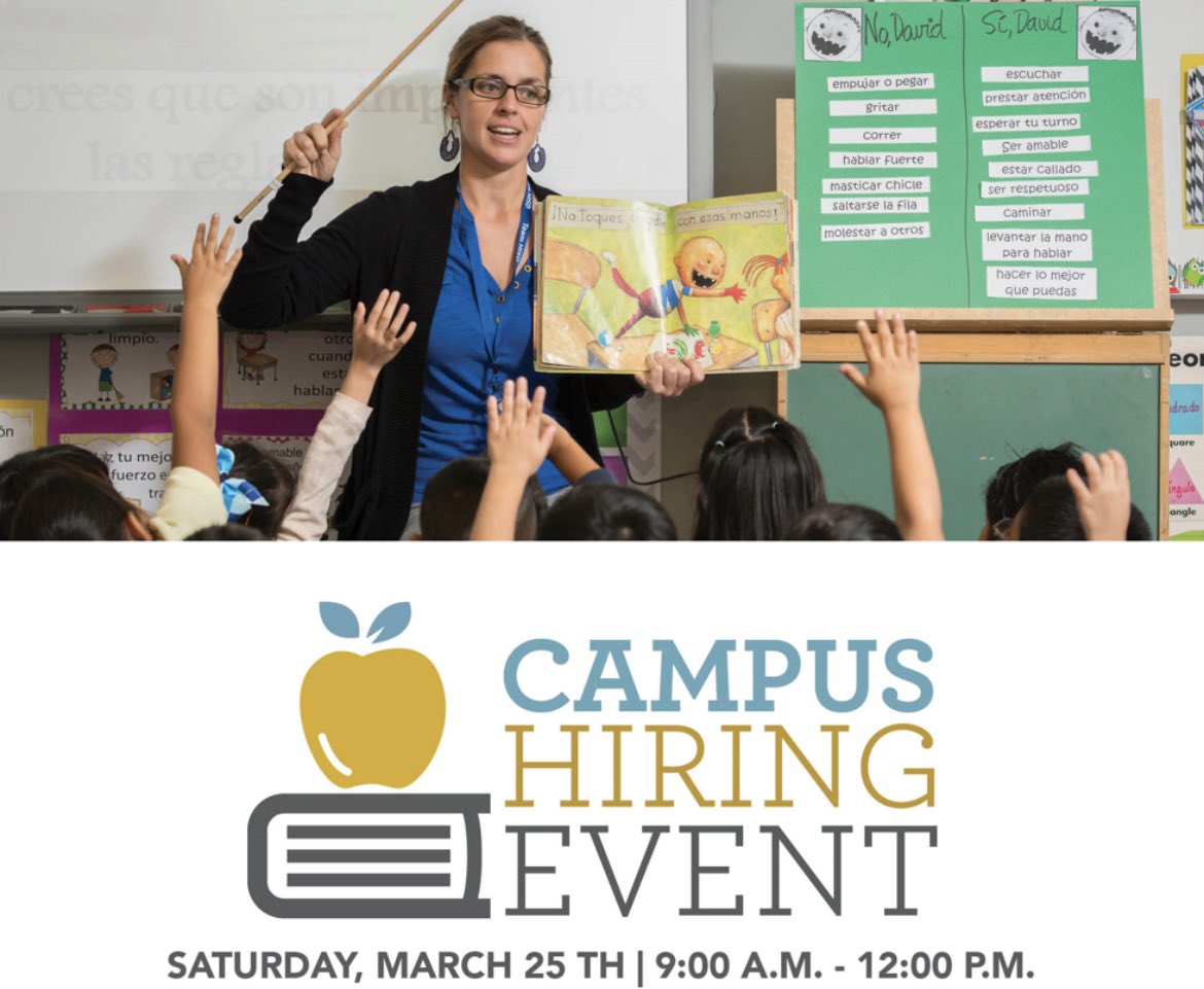 HISD is hosting a Campus Hiring Event THIS SATURDAY!!!! 😊 

For more info, visit link —&gt; blogs.houstonisd.org/news/2023/03/0…