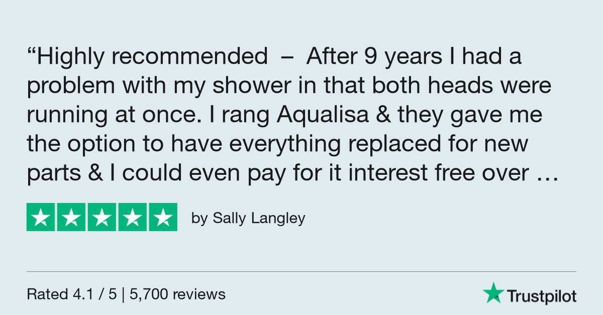 Sally Langley gave Aqualisa Showers 5 stars via #Trustpilot trustpilot.com/review/www.aqu…