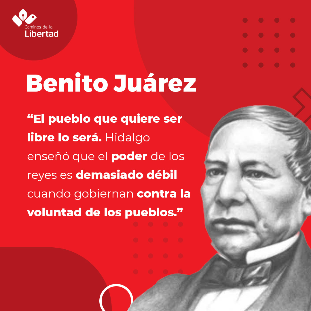 cam_lib's tweet photo. Hoy celebramos el natalicio de Benito Juárez, promotor de la laicidad del Estado Mexicano y del proyecto de república apoyado en el principio de la igualdad ante la ley, además de impulsar la libertad de prensa. 

Fue una de las figuras clave en el liberalismo mexicano inspirando a personajes como Ignacio Manuel Altamirano a participar en su proyecto liberal.

#BenitoJuarez #UnDiaComoHoy #Efemerides #libertad