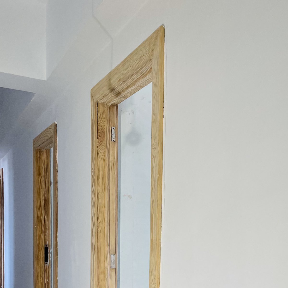 Work continues restoring every inch of 100 year old trim - mostly done by hand. Under layers &amp; layers of paint lies perfectly imperfect wood to last another century. #thebakerhotelandspa