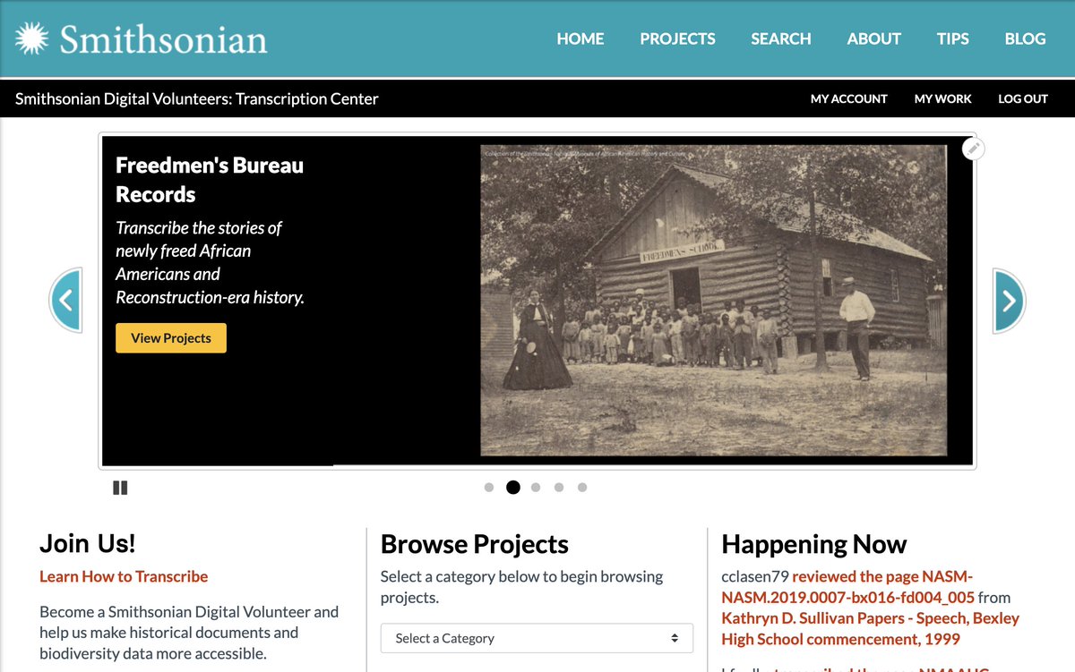 Smithsonian Transcription Center tweet media