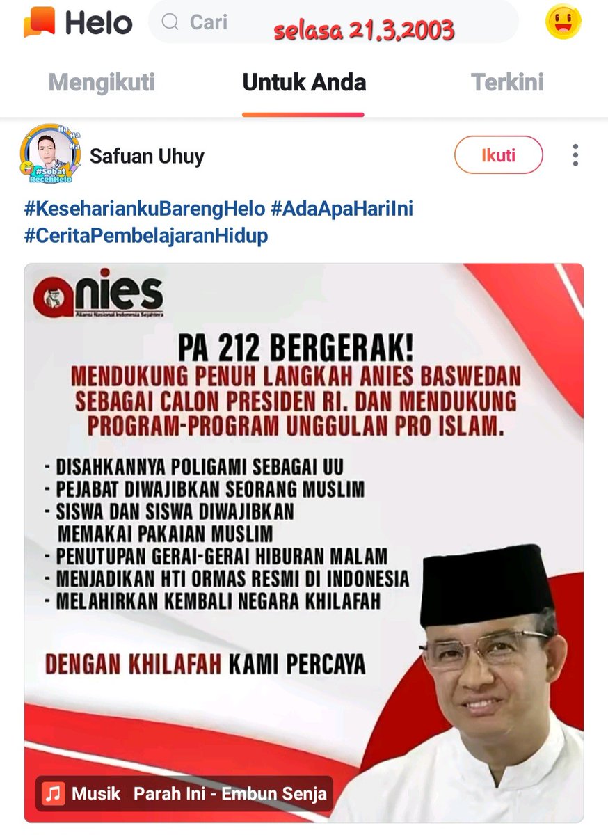 ga sengaja...nemu di Helo. ngeri kali missi kaum kadrun y. kpd anak bangsa pencinta NKRI/Panca Sila,Bhinneka Tunggal Ika waspadalah....‼️ jngn sampai negeri ini di obok obok oleh kaum kadrun...👹👹👹