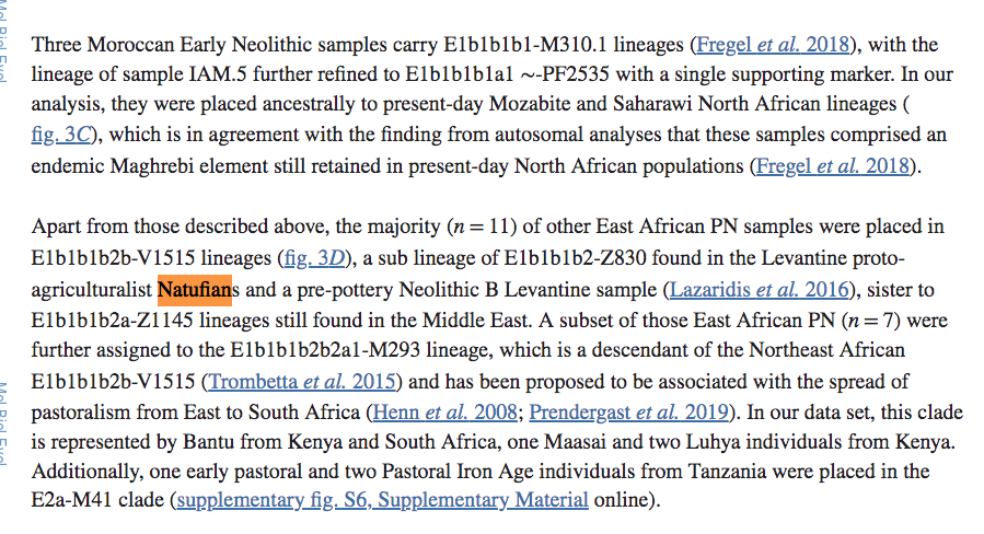 RedibisHosting's tweet photo. @TodSmithDaThird @ChaouiAl It's been corrected since then. Natufians are only E, paternally. Martiniano et al. 2020 changed CT to E. https://t.co/OS1uHaH2x4 https://t.co/wWCgo3wDVi
