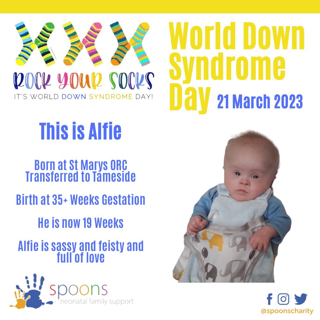 Some babies with #DownSyndrome may need to be admitted to #neonatalcare 
Here are a handful of #DS families we have had the honour of supporting 💛💙
#worlddownsyndromeday #rockyoursocks