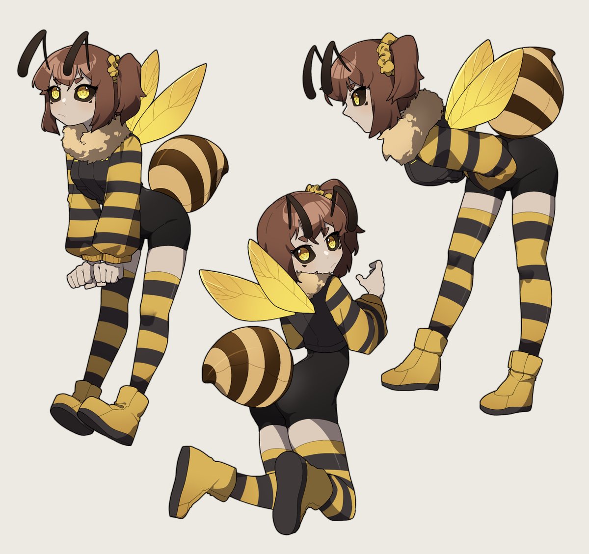 고물공/Junkzero (commission close) on Twitter "Bee girl 2🐝"