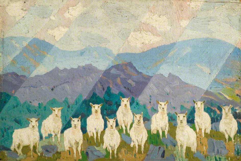lincmuseumusher's tweet photo. 🌼It’s officially Spring!
The season of new beginnings, we may see some flowers bloom or lambs in the field soon.
This work, Sheep by Nora Wright (oil on board), beautifully depicts a sun glazed field hosting a happy looking flock 🐑
#CollectionsFromTheCollection #Spring https://t.co/rXzdxObspj