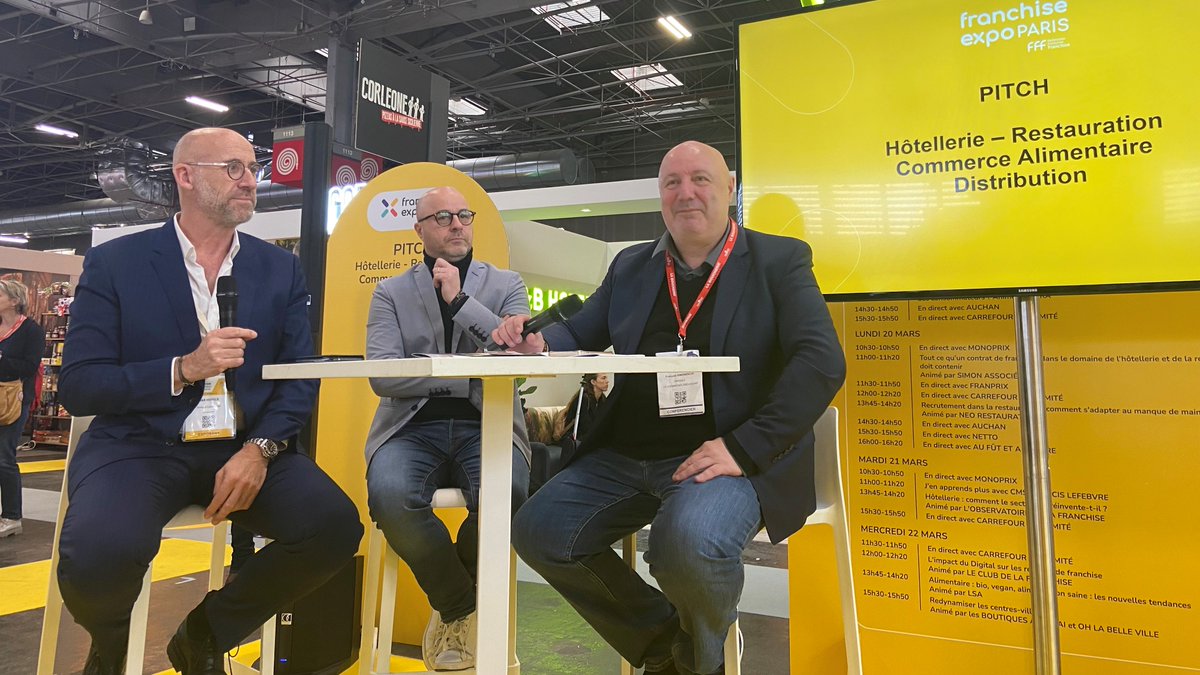 LouvreHotels's tweet photo. [@Franchise_Expo 📢] Cyril Vaussard, Directeur Général de #TulipResidences a pris la parole cet après-midi lors d’une conférence sur le thème  “Hôtellerie, comment le secteur se réinvente-t-il ?”, animée par @CheminCreateurs
#tradeshow #franchise https://t.co/3d7UKNB3oK