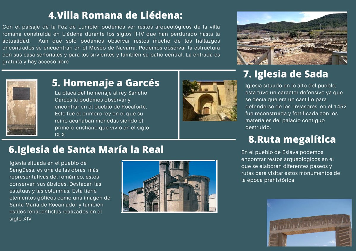 TURISMO: NAVARRA MEDIORIENTAL 

En Navarra hay muchísimos sitios que podemos visitar. Aquellos lugares son parte de nuestra cultura y detrás de cada uno hay una historia interesantísima.
Descubre más en papyrus.escolapiosemaus.org/turismo-navarr…