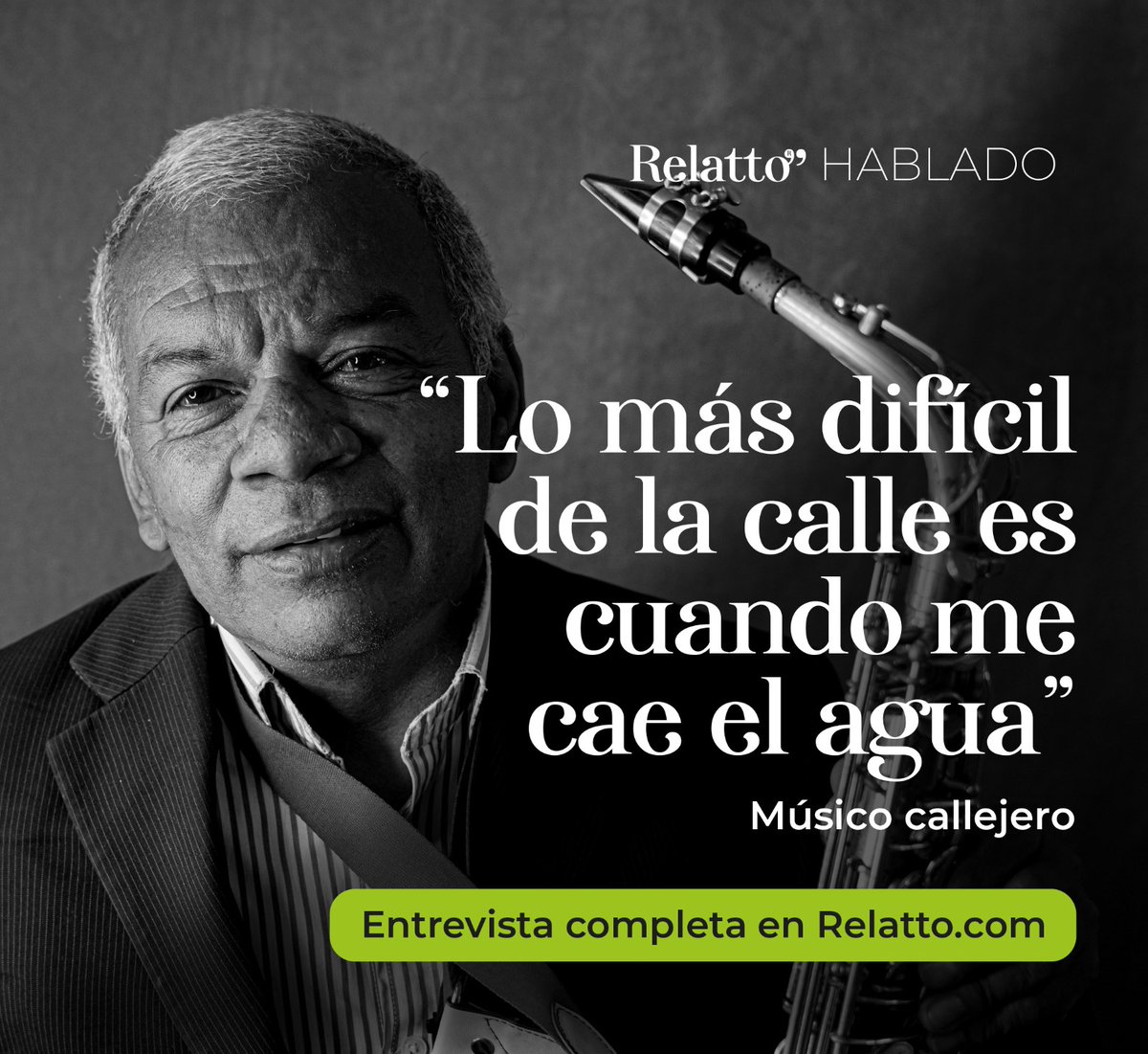 Un músico que se vio orillado a hacer arte en las calles de Bogotá como fuente de supervivencia.
Por: <a href="/DORAGLOTTMAN/">Dora Glottman</a> 

Mira la entrevista completa aquí➡️n9.cl/relatto
