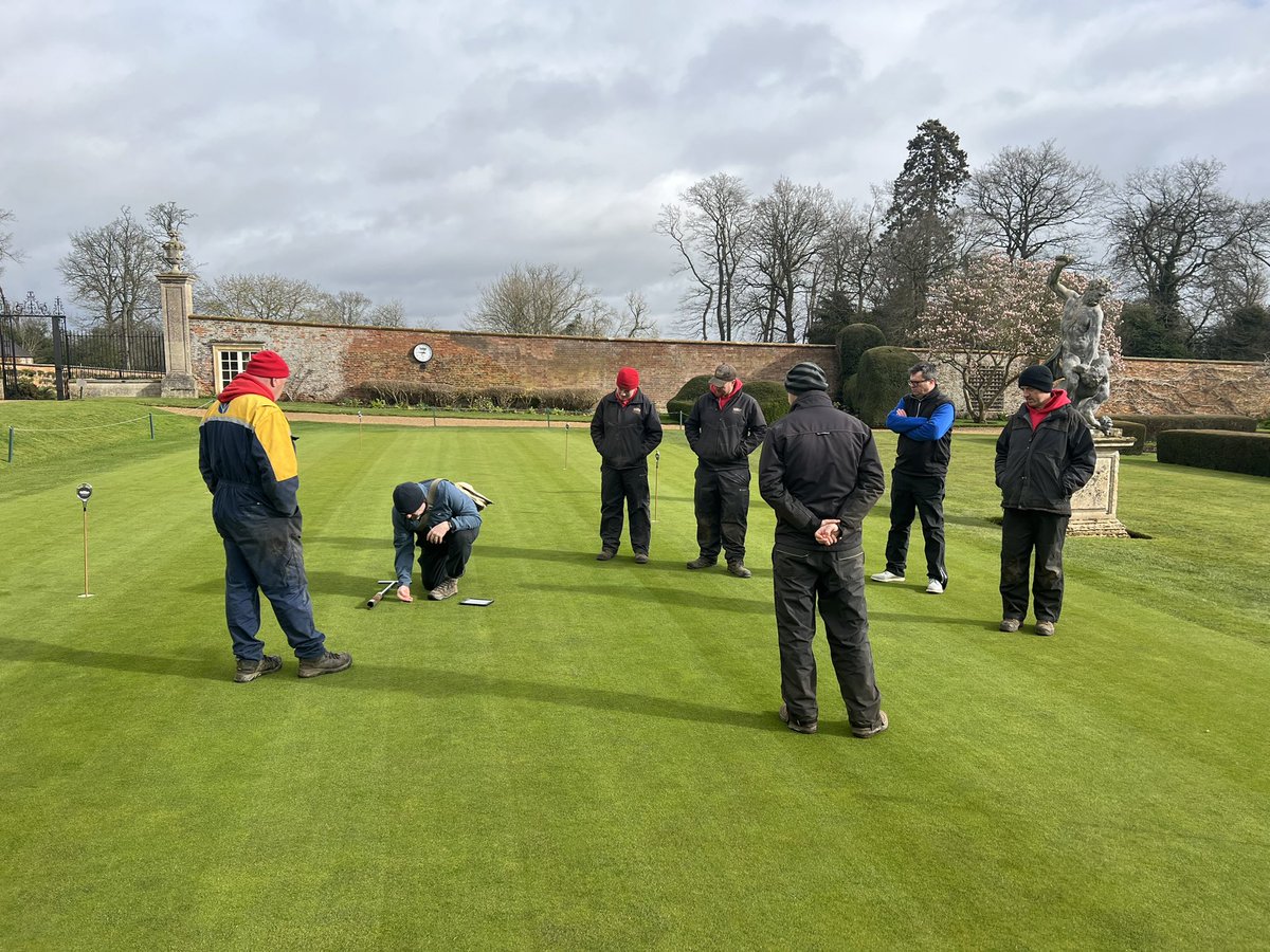 WGCcourse's tweet photo. Agronomy visit by STRI today. Thanks to @striturf_boyes for his insight out on the course then de-brief after. Whole team is revved up for a big spring / summer 💪👊⛳️ https://t.co/tK0eiLAHVn