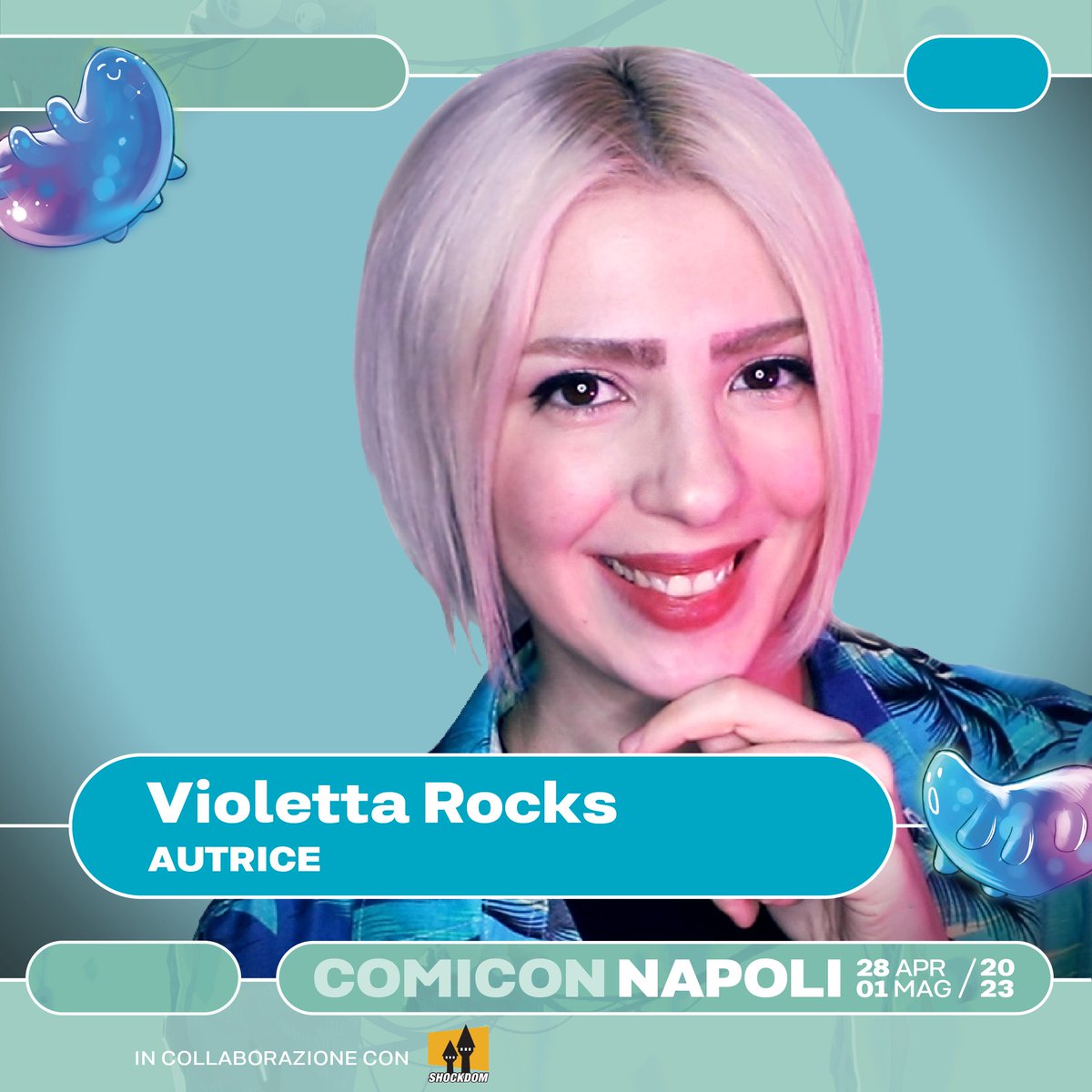 comiconitalia's tweet photo. Ecco i primi quattro ospiti di @Shockdom per COMICON Napoli 2023! @Vi0lettaRocks e Sakka il 29 e 30 aprile, @Batawp e @scottecs tutti i giorni!
#shockdom #gigaciao #sio #graphicnovel #fumetto #napolicomicon #napolicomicon2023 #comicon2023 https://t.co/gheJS7yRMt