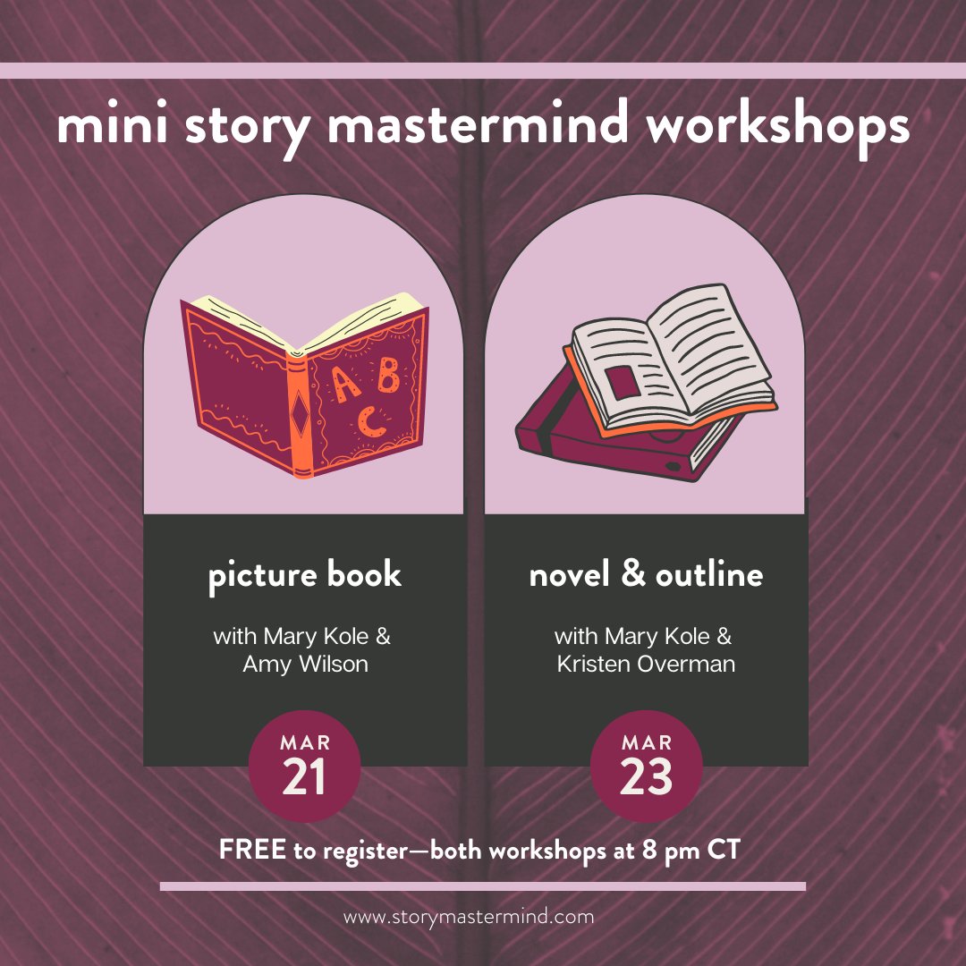 GoodStoryCo's tweet photo. Don't miss the chance to get a FREE taste of the teaching and critique styles of our program faculty and submit a sample for workshop! Find out if Story Mastermind is right for you.

Picture Book Workshop: https://t.co/Tk5RNzSkGk
Novel/Outline Workshop: https://t.co/65MWMfN4PW https://t.co/jqDVOnR36n