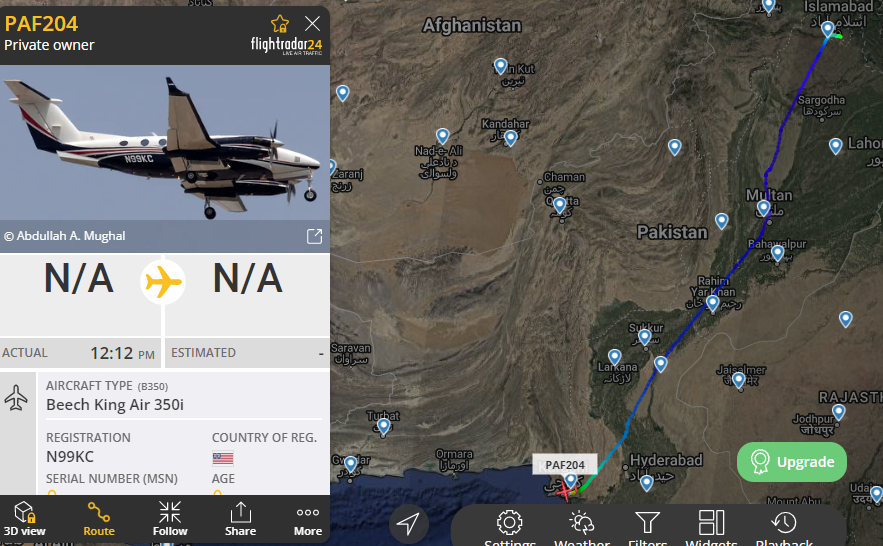 PakAirspace tweet picture