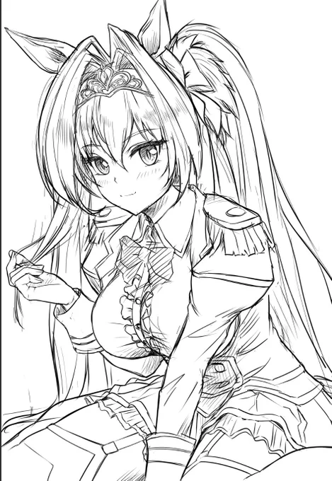 お次はダスカ。合法的にナイスバディが描けるってことでw
 #ウマ娘プリティーダービー  #ダイワスカーレット 
