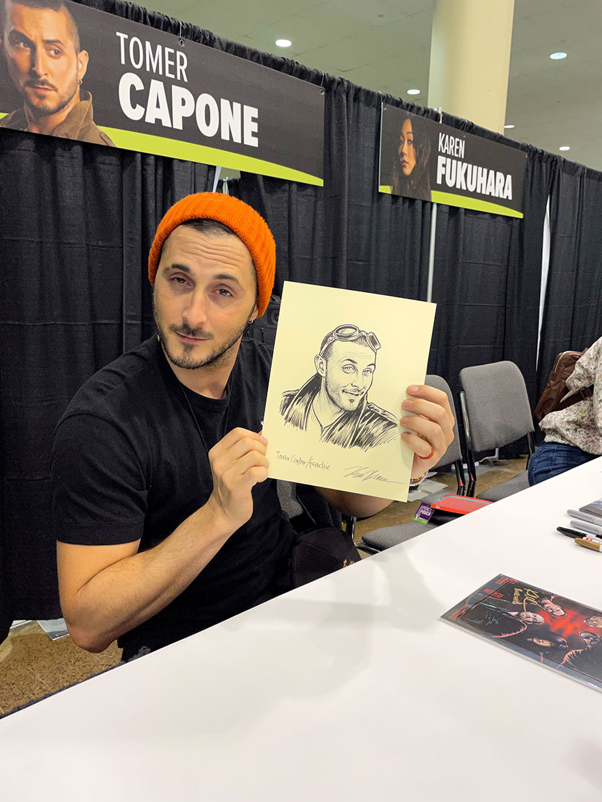 Got to meet most of the cast of #TheBoysTV at Toronto; they were super nice to their 'comics stepdad'. Gave them drawings of their characters to say thanks. @KarenFukuhara @TheBoysTV @JackQuaid92 (not pictured, forgot!) @lazofficial and everyone else.