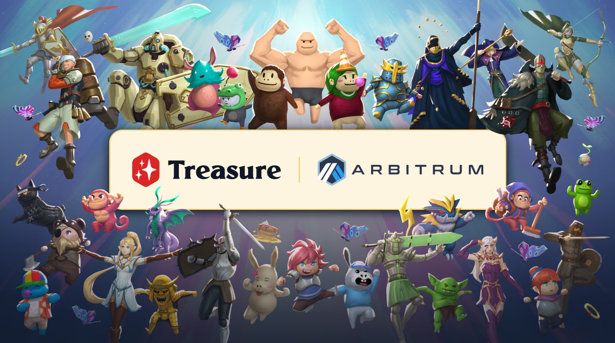 TreasureDAO is pleased to be the recipient of 8M $ARB tokens - the highest allocation to be offered to any DAO on @Arbitrum.

As one of its earliest projects, we have put Arbitrum gaming and NFTs on the map, with Treasure being attributable to 95%+ of all related transactions on