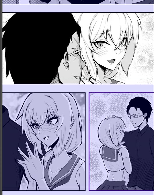 このコマお気に入り(顔が安定しない…) 