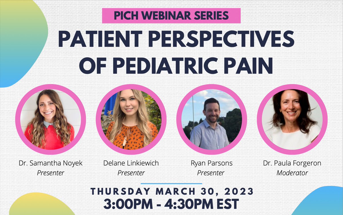 PICH (@pich_pain) on Twitter photo Excited to be kicking off our new PICH webinar series next week. Join us for presentations from @snoyek <a href="/delanelinkie/">Delane Linkiewich</a> <a href="/RyanParsons25/">Dr Ryan Parsons</a> and a fireside chat with <a href="/DrPForgeron/">Paula Forgeron</a>! Excited to be kicking off our new PICH webinar series next week. Join us for presentations from @snoyek <a href="/delanelinkie/">Delane Linkiewich</a> <a href="/RyanParsons25/">Dr Ryan Parsons</a> and a fireside chat with <a href="/DrPForgeron/">Paula Forgeron</a>!