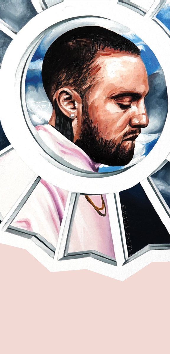 Maha_Sattva's tweet photo. Free Phone Wallpaper of the Week. Mac Miller. Every week I will make a new wallpaper out of one of my paintings for you, all I ask is that you Retweet this so that more people can know about my art. 
Thanks - Maha https://t.co/9RUxECdnKJ