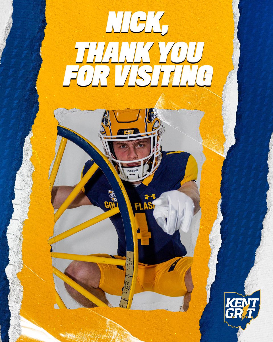NickCuva's tweet photo. Had an amazing day at Kent State! Loved everything about it. Thank you @Coach_Ferrell55 for the invite! @Tallmadge_FB @CoachKMorgs https://t.co/yIRKbs9wgg