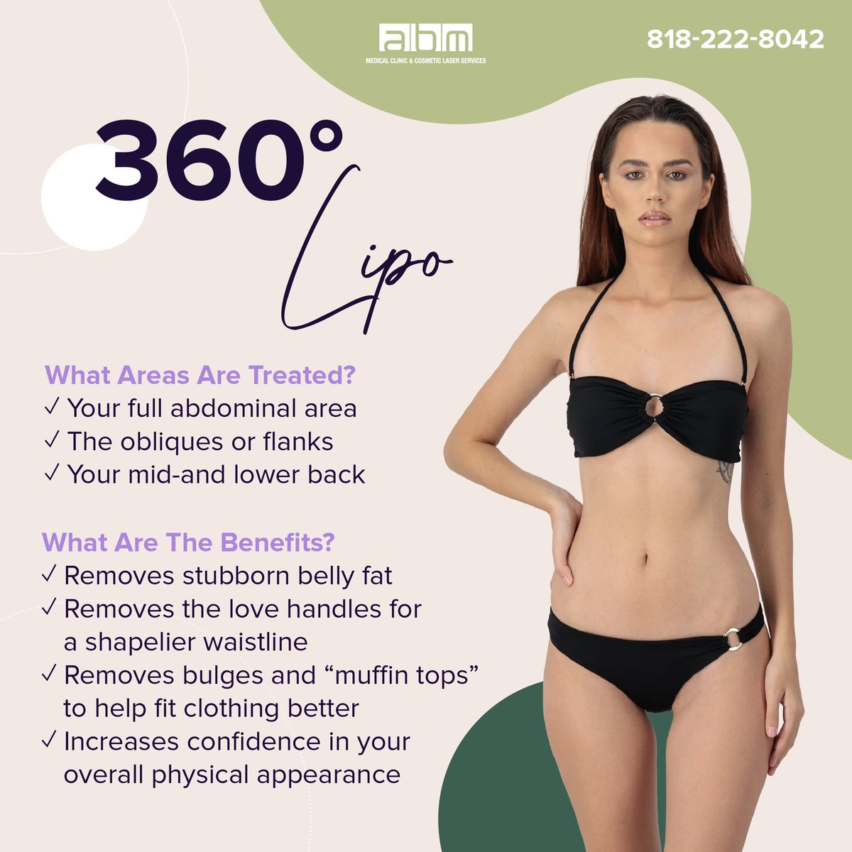 abmmedical's tweet photo. 360 Lipo remove unwanted fat with radio frequency. Pain free and no down time like surgery. 360 degree transformation of your body. Call today and erase the fat (818) 222-8042 #360lipo #360transformation #lipo #lipo360 #liposuction #doctors #medicalcenter #woodlandhills https://t.co/l6IXYtJeat