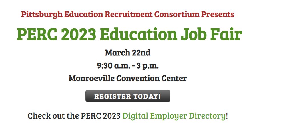 @FCPSjobs are headed to Pittsburgh! Come visit our table (#121) to learn more about teaching for Frederick County Public Schools! 
fcps.org #joinfred #impactthefuture #EveryChildEveryDay #TogetherFCPS @FCPSMaryland @PERCjobfair