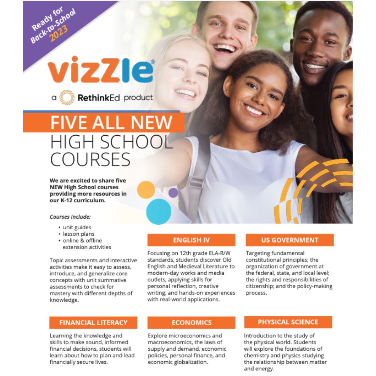 ed_rethink's tweet photo. 🚨 5 New Vizzle High School Courses 🚨 

The new courses include unit guides, lesson plans, online &amp; offline extension activities with unit summative assessments to check for mastery with different depths of knowledge. https://t.co/iWECMPNjXE
#vizzle #highschoolcourses #education https://t.co/BovE4TNtgY