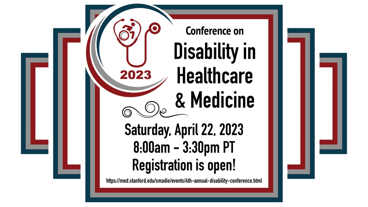 Our 4th Annual Disability in Healthcare & Medicine Conference is now open for registration! Hope to see you there! Agenda & registration link: med.stanford.edu/smadie/events/…
#DisabilityAdvocacy #DisabilityAwareness #DisabilityHistory