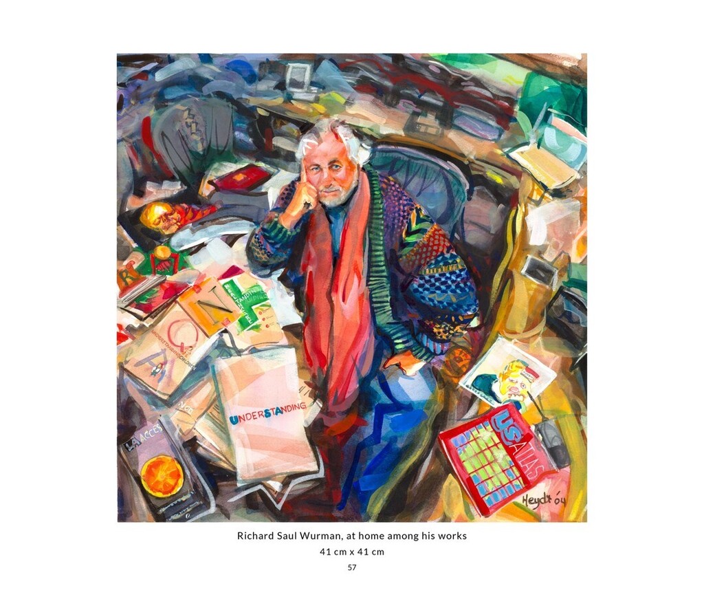 william_heydt's tweet photo. Richard Saul Wurman, at home among his works 41 cm x 41 cm

From William Heydt’s latest book, 'Working Newport': a culmination of two decades of watercolors chronicling citizens of Newport at work. 

Purchase in-store @KITSCH_art_bodega 
Order online: … https://t.co/XMFARKAn5a https://t.co/0LB96ykNOy