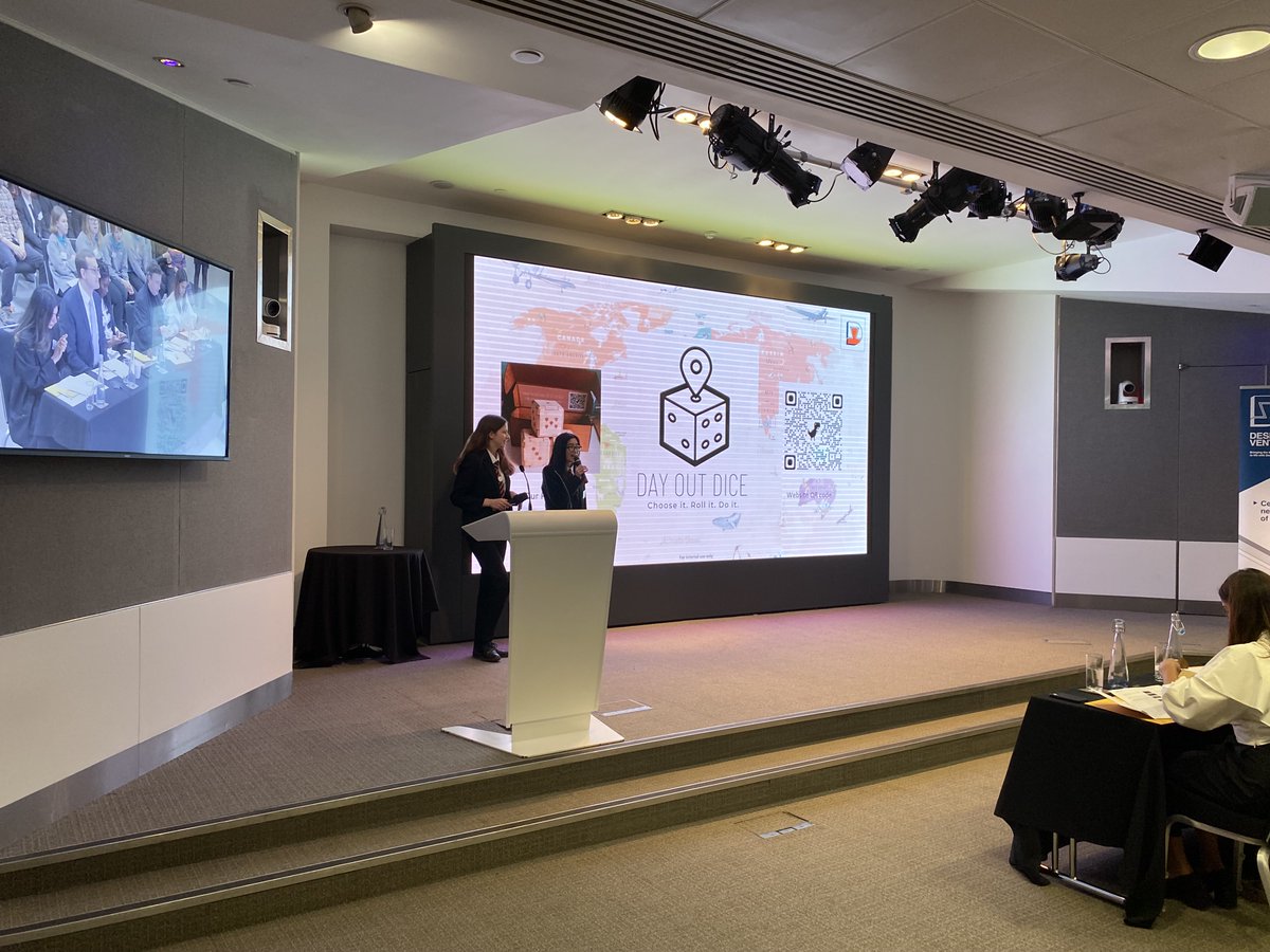 Design_Ventura's tweet image. The students from @Prendergast_PLS are pitching for Day Out Dice, a dice game and website, for fun accessible day trips for all the family.@DesignMuseum #DesignVentura