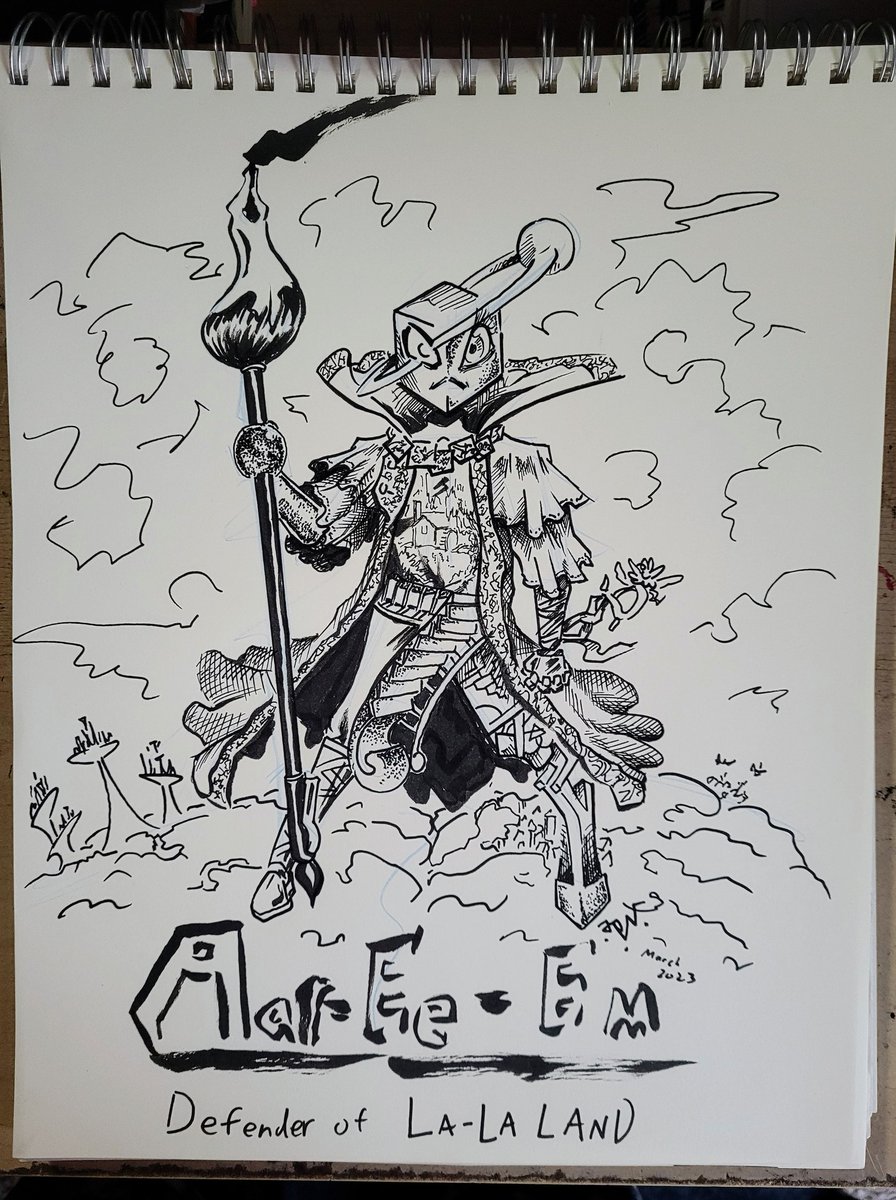 Adobe_Coyote's tweet photo. Had an idea for a hero who defends the realm of art and imagination. Might do something with it might not
#art #inkart #characterart #ComicArt #crosshatch #brush #character https://t.co/vYQOCiiFOv