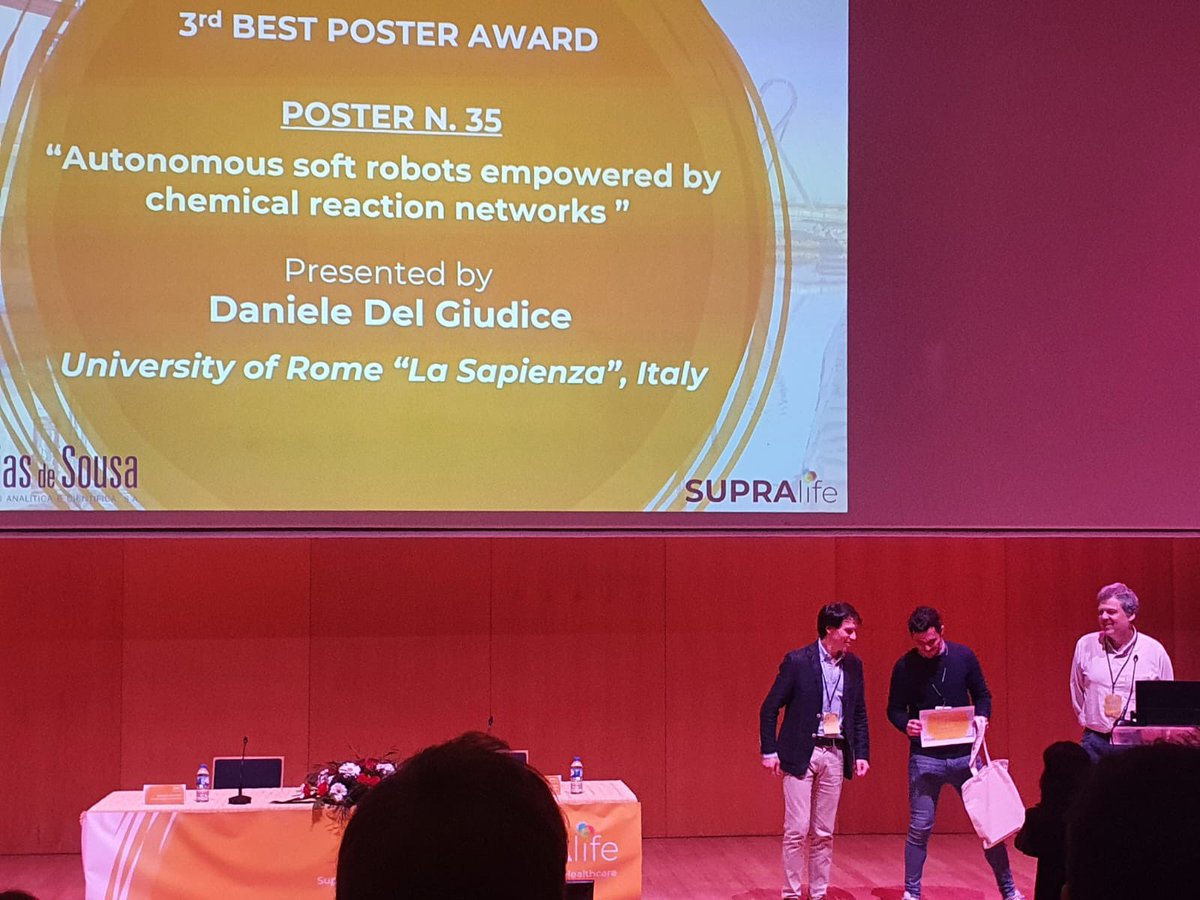 Daniele_DelG's tweet photo. Extremely honored to have been awarded with one of the best poster prizes of @SupraLife_EU 1st school. Amazing place to learn more about supramolecular polymers thank to the great speakers. A special thank to @WaltherLab for supporting and for our collaboration! https://t.co/AOZZhhVk3j