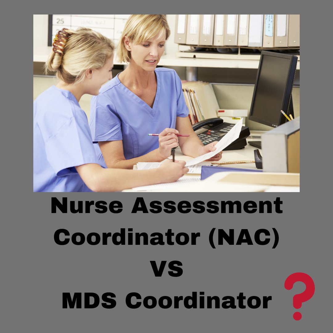 mdsconsultants's tweet photo. Is there a difference between a Nurse Assessment Coordinator (NAC) and a MDS Coordinator? Is it just in the title?  Let's discuss on March 28, 2023, at 10 am. (https://t.co/CT2NcoX4Ka) https://t.co/gGJ3BDXReF
