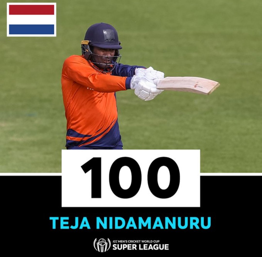 Sir Don Bradman of the day 🔥🔥🔥...

#TejaNidamanuru has done it for @KNCBcricket  what a knock 🔥.
#ZIMvsNED #TejaNedamanuru