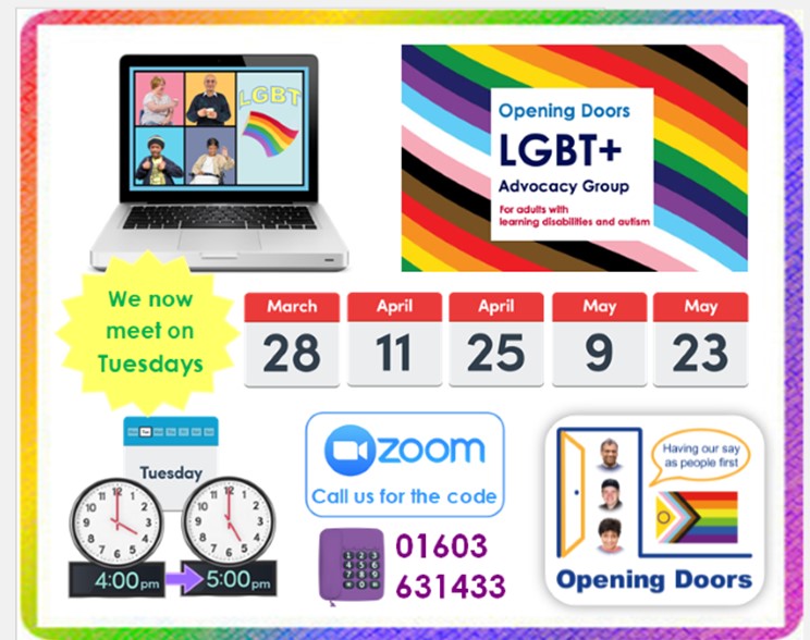 🌈The LGBT+ Advocacy Group now meet on zoom on Tuesdays. The next group will be on TUESDAY 28 March 4-5pm. 
📞Please give us a call if you or anyone you know would like to try out the group. 🏳️‍🌈