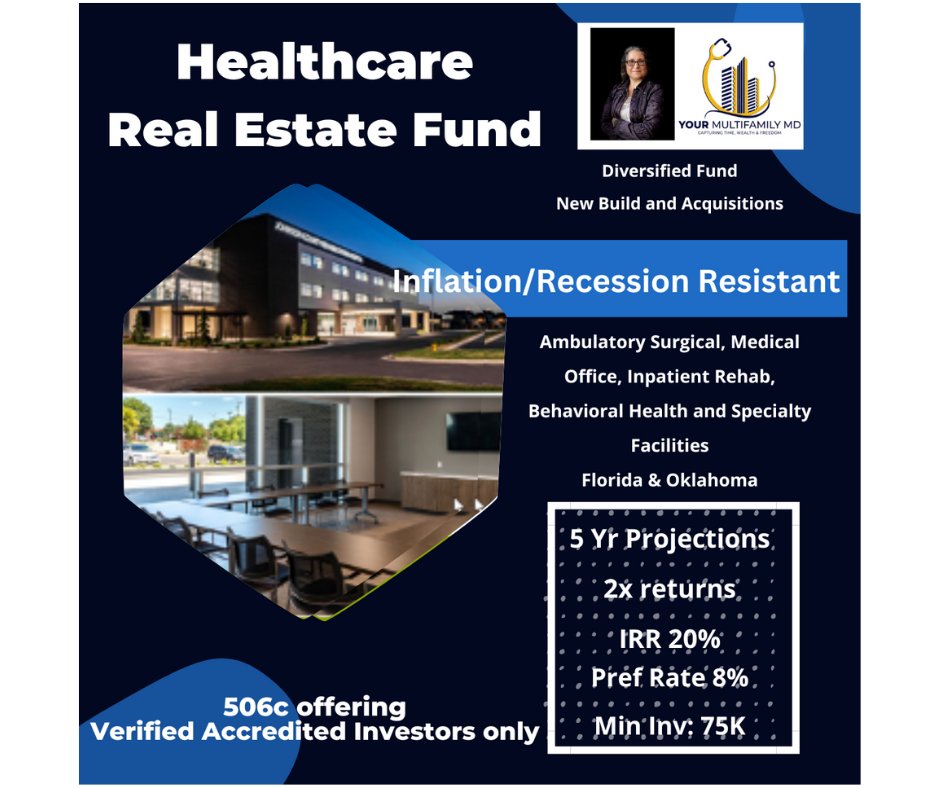 marylouropermd's tweet image. Working tirelessly to serve others and provide for your family, how do you feel about the economy, the dollar and your ability to grow your wealth and retire? Anyone growing passive investments? #HealthcareRealEstateFund #PassiveIncome #TangibleAsset #InflationResistant