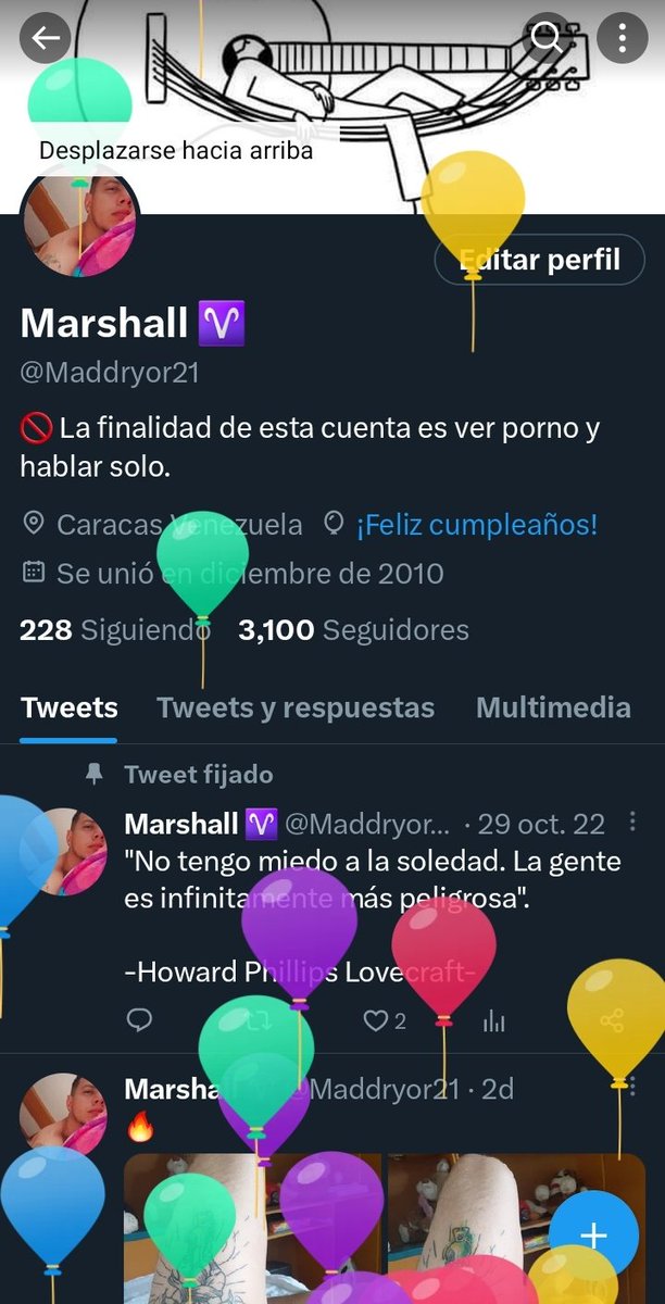 Globitos en mi perfil. Que bonito 🥰 Ya quería hacerlo jaja